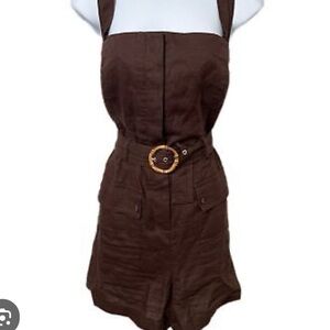 House of Harlow brown romper with belt